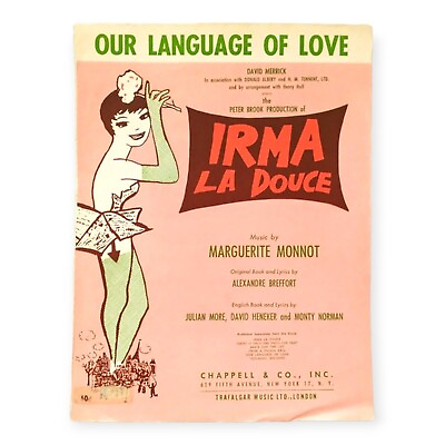 #ad Our Language Of Love Sheet Music for Piano. 1958 Trafalgar; from Irma La Douce $4.99