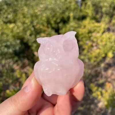 #ad Lovely rose crystal owl carved a unique crystal gift for family. $55.00