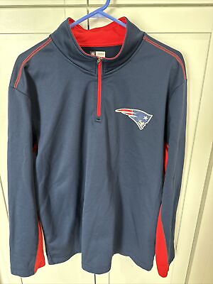 #ad New England Patriots NFL Team Apparel TX3 Warm 1 4 Zip Pullover Size XL $19.98