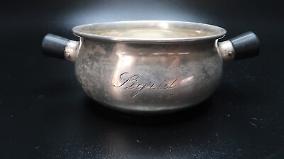 #ad Antique Sterling Silver Denmark Two Handle Tastevin Wine Cup Sigrid $190.12