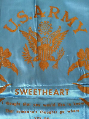 #ad ANTIQUE ARMY WORLD WAR 1 Pillow Case SWEETHEART WRITING United States ARMY WWI $53.07