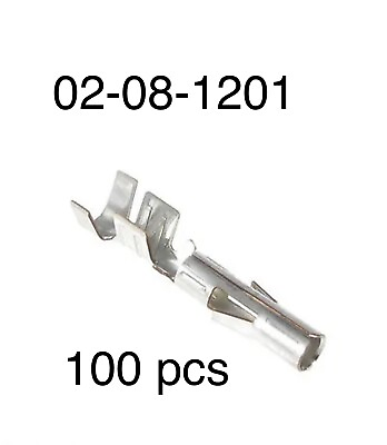 #ad 100 Pcs Pin Female Molex Connector Pins 02 08 1201 Series 8980 0.0825quot; $8.95