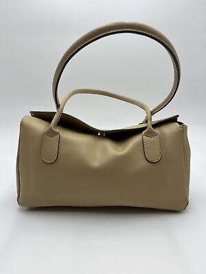 #ad Abaco Paris Satchel Handbag Cream Beige Soft Leather Excellent condition $40.00