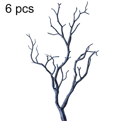 #ad 6Pcs Artificial Fake Peacock Coral Plant Dried Tree Branch Wedding Home Decor 5 $25.21