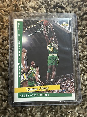 #ad 1993 Upper Deck #251 Shawn Kemp Seattle Supersonics Alley Oop Dunk $1.46