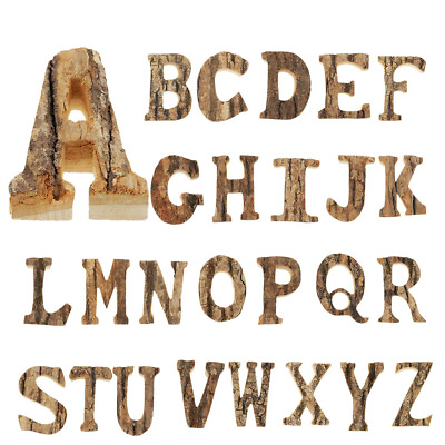 #ad 6 Alphabet Craft Letters Plaque Home Wedding Nursery Party $7.33