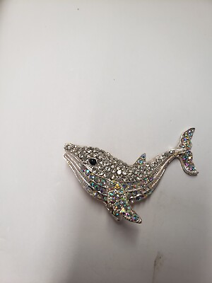 #ad Betsey Johnson Multi Color Whale Brooch $14.85