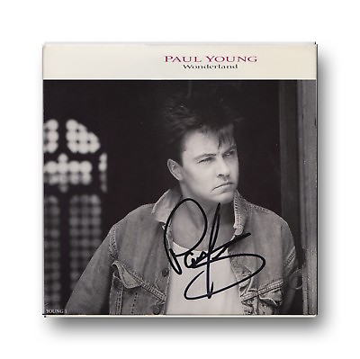 #ad PAUL YOUNG HAND SIGNED WONDERLAND 7quot; VINYL PROOF 2. GBP 39.99