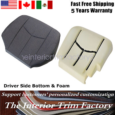 #ad For 03 07 Chevy Silverado 1500 2500 Driver Bottom Cloth Seat Coveramp; Foam Cushion $65.88
