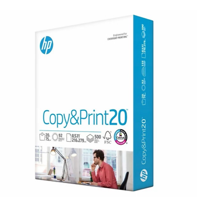 #ad 1x HP Printer Paper Copy And Print 20 lb. 8.5quot; x 11quot; 500 Sheets 1 Ream. $8.20