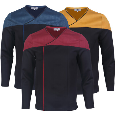 #ad For Picard 2 Command Red Uniform Cosplay Gold Blue Top Shirts Costumes $36.00