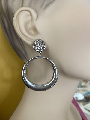 #ad silver earrings dangle $28.00