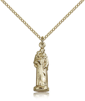 #ad Saint Anthony Medal For Women Gold Filled Necklace On 18 Chain 30 Day Mo... $147.75