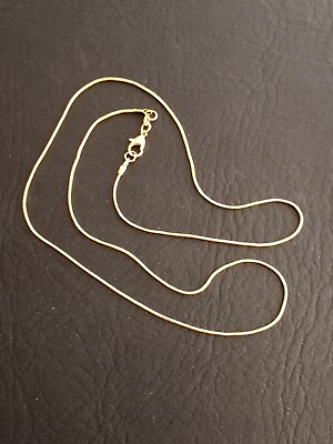 #ad Very Nice New 24quot; Necklace Gold Plated 1MM Snake Chain Fits Pendant $3.99