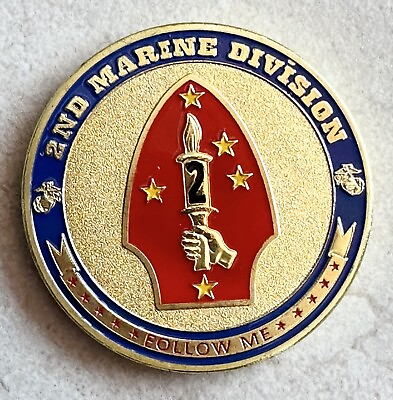#ad US MARINE CORPS 2nd MARINE DIVISION Challenge Coin $14.70