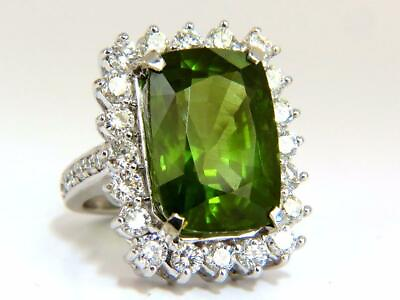 #ad Cushion Brilliant Cut Clean Green 19.25CT Emerald With 2.55CT Clear CZ Halo Ring $275.00