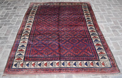 #ad 6 x 9 Handmade afghan tribal baluchi wool area rug 6x9 persian rug $399.00