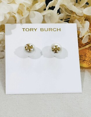#ad Tory Burch Pearl Stud Ball Earrings $24.99