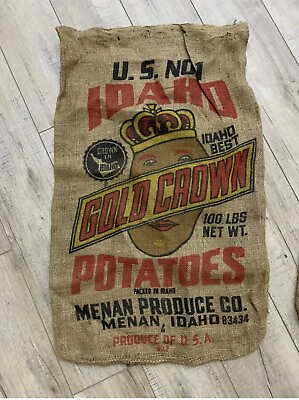 vintage burlap potato sacks $9.00