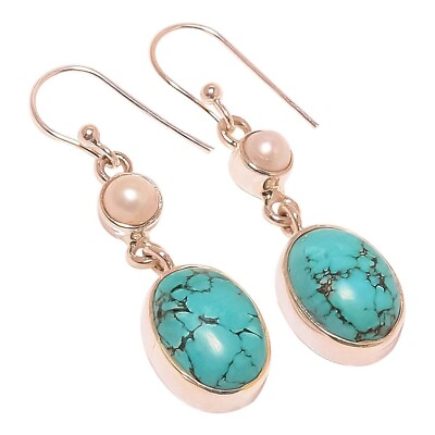 #ad Santa Rosa Turquoise Jewelry 925 Solid Sterling Silver Earrings For Women 1.65quot; $33.59