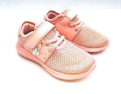 #ad CUTEE Girl#x27;s Unicorn Hook amp; Loop Sneakers Pink US Toddler 9M $11.61