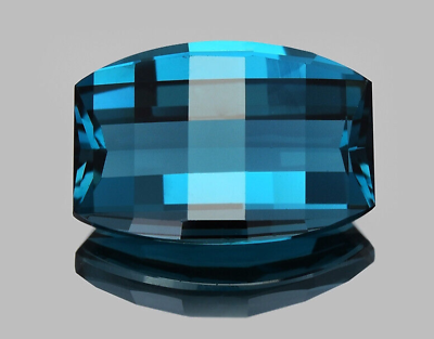 #ad 3.50Cts Artistic Natural London Blue Topaz Fancy Pixelated Cut Collection Gem $56.99