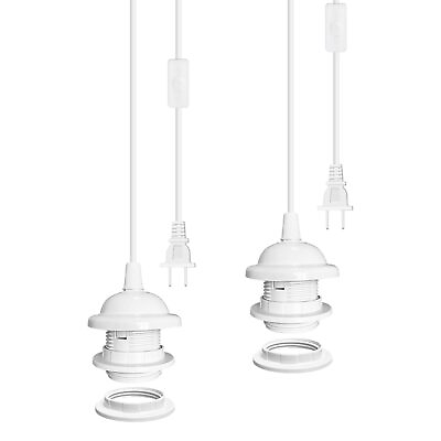 #ad Retro Hanging Lightswith Plug in 2 Pack Plug in Pendant Light CordIndustria.. $23.29