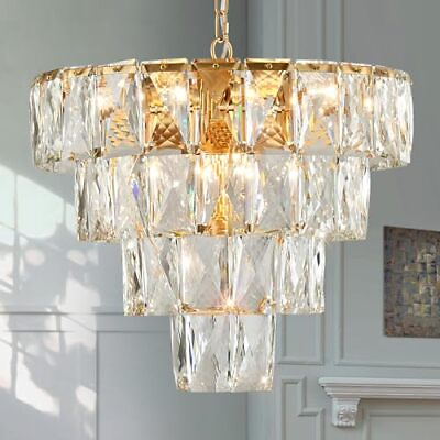 #ad CATINER Gold Crystal Chandelier for Dining RoomModern Crystal Ceiling Pendant... $373.32