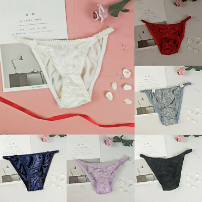 #ad Women#x27;s Sexy Satin Briefs Panties G string Lingerie Seamless Underwear Knickers AU $4.99