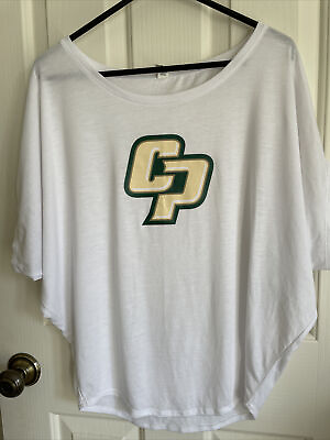 #ad Cal Poly Womens Shirt White Batwing Sleeve Small $11.90
