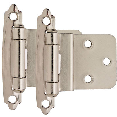#ad Amerock BP3428 26 Polished Chrome Self Closing Face Mount 3 8quot; Inset Hinge Pair $2.49