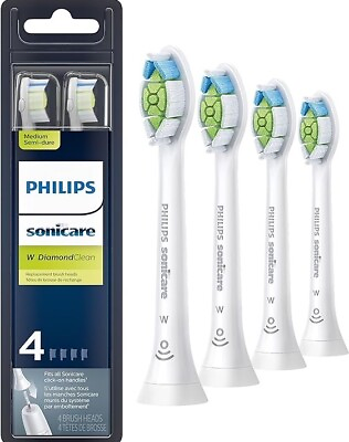 #ad #ad 4 Pack Philips Sonicare Diamond Clean HX6064 65 Replacement Heads 4x WHITE $15.99