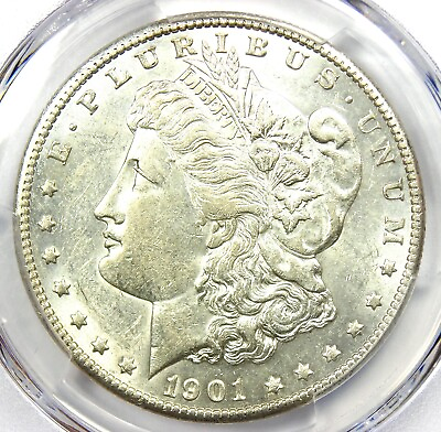 #ad 1901 S Morgan Silver Dollar $1 Coin Rare Date Certified PCGS AU55 Rare $612.75