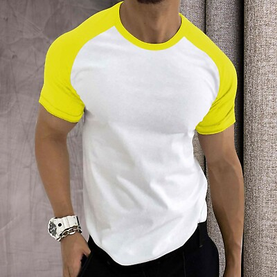 #ad Mens Workout T Shirts Short Sleeve Gym Bodybuilding Muscle Shirts Fitness Tops $16.73