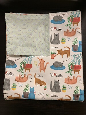 #ad Handmade Cute Kittens Flannel Blanket Double Thickness $20.00