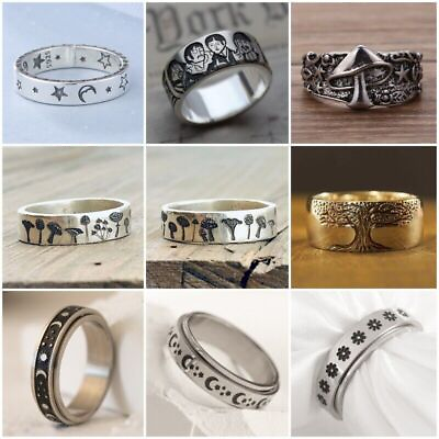 #ad Elegant Rings for Women 925 Silver Party Jewelry Wedding Ring Gifts Size 6 12 C $3.83