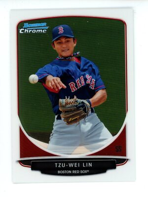 #ad 2013 Bowman Chrome Prospects Tzu Wei Lin #BCP133 Boston Red Sox $1.69