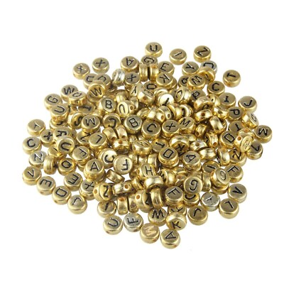 #ad 200 Pcs Jewelry Making Supplies Letter Bead Bracelets English Charm $8.91