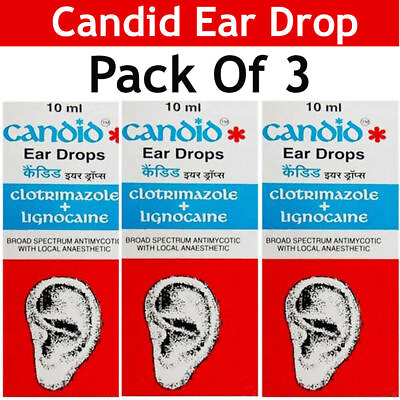 #ad Pack Of 3 x 10ml Candid Ear Drop For treatment of fungal infections in the ear $14.99
