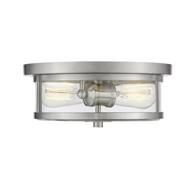 #ad 2 Light Flush Mount in Art Moderne Style 11 Inches Wide by 5 Inches High $120.95
