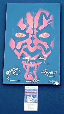 #ad RAY PARK Star Wars Darth Maul SIGNED Canvas Art 12x18 Painting JSA COA $359.99
