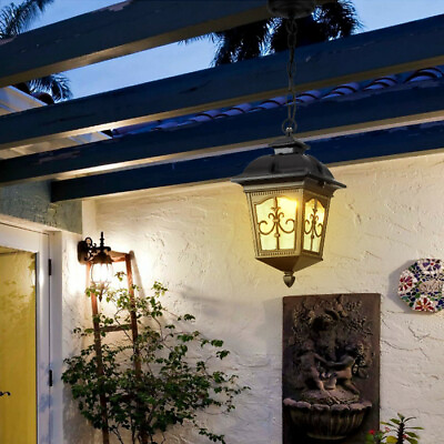 #ad Outdoor Pendant Lighting Home Chandelier Light Porch Ceiling Light Garden Light AU $157.92