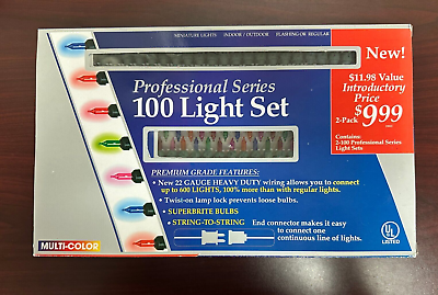 #ad Professional Series 100 Multi Color Light Set Indoor Outdoor NEW $16.75