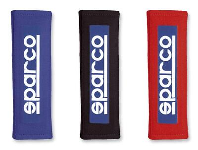 #ad Sparco Embroidered Logo Memory Foam Alcantara Suede 3quot; Seatbelt Harness Pad Pair $36.99