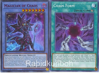 #ad Yugioh Magician of Chaos Chaos Form Ritual Set $5.95