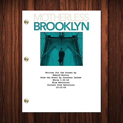 #ad Motherless Brooklyn Movie Script Reprint Full Screenplay Full Script $24.99