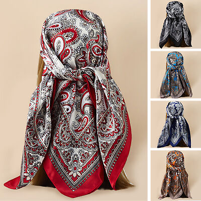 #ad Summer Scarf Retro Head Protection Paisley Print Summer Scarf Breathable $8.10