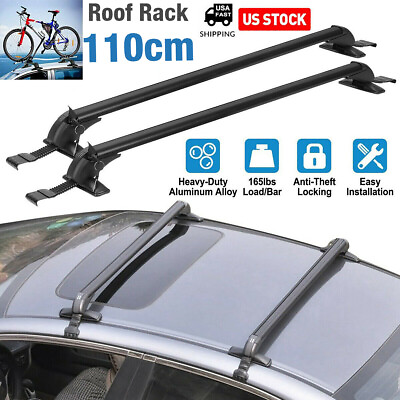 #ad Universal Car Top Roof Rack Cross Bar 43.3quot; Luggage Carrier Aluminum Lock NEW $49.99