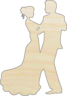 #ad Couple Dancing Laser Cut Out Unfinished Wood Craft Shape WDG24 $10.80