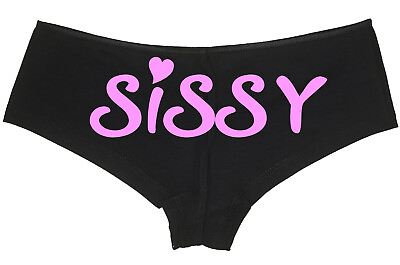 #ad Knaughty Knickers Sissy Boyshort Panty Fetish DMLB Slut Cuckold Black Boyshort $14.99